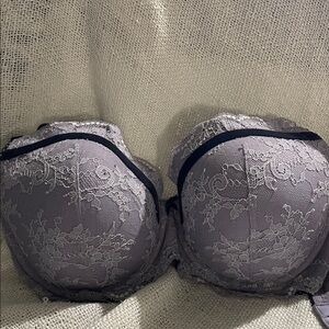 Elegant Lace Underwire Bra purple